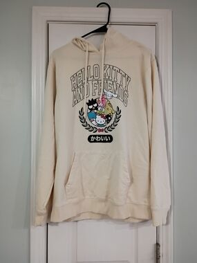 Hello Kitty Hoodie Adult Large Long Sleeve Pullover Fleece Sanrio 2022